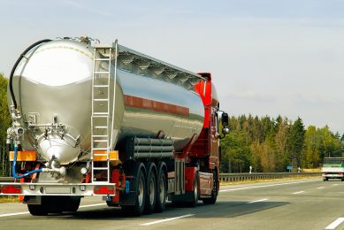 a truck carrying fuel, excise goods or other sensitive waste covered by SENT